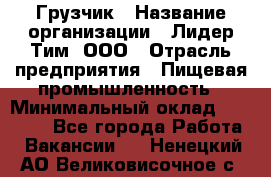 Грузчик › Название организации ­ Лидер Тим, ООО › Отрасль предприятия ­ Пищевая промышленность › Минимальный оклад ­ 20 000 - Все города Работа » Вакансии   . Ненецкий АО,Великовисочное с.